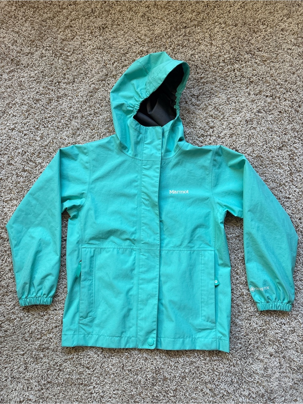 Marmot Rain Jacket Kids Sz S Teal